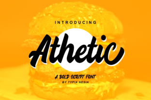 Athetic: A Bold Script Font for Editorial Design