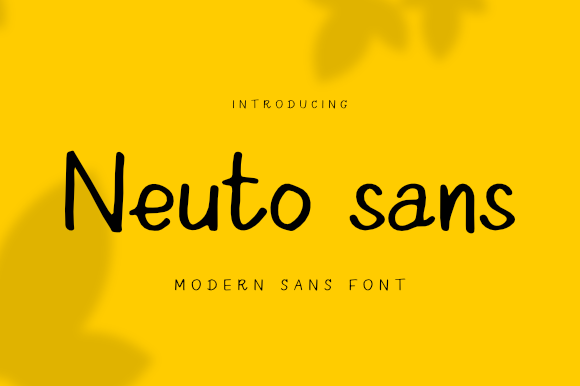 Neuto Sans: A Handwritten Font for Editorial Design