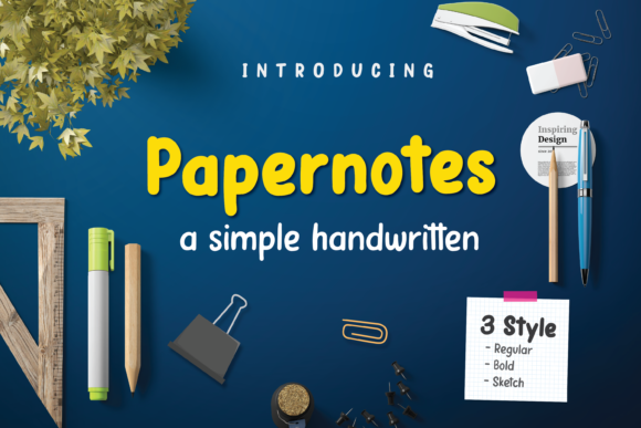 Papernotes: A Handwritten Font for Editorial Design