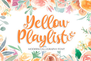 Yellow Playlist Font for Editorial Design